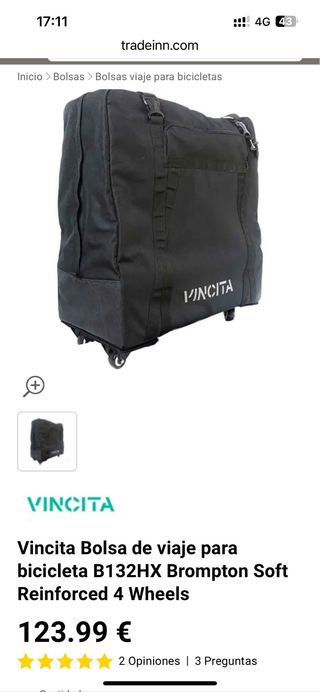 Bolsa transporte bicicleta plegable brompton