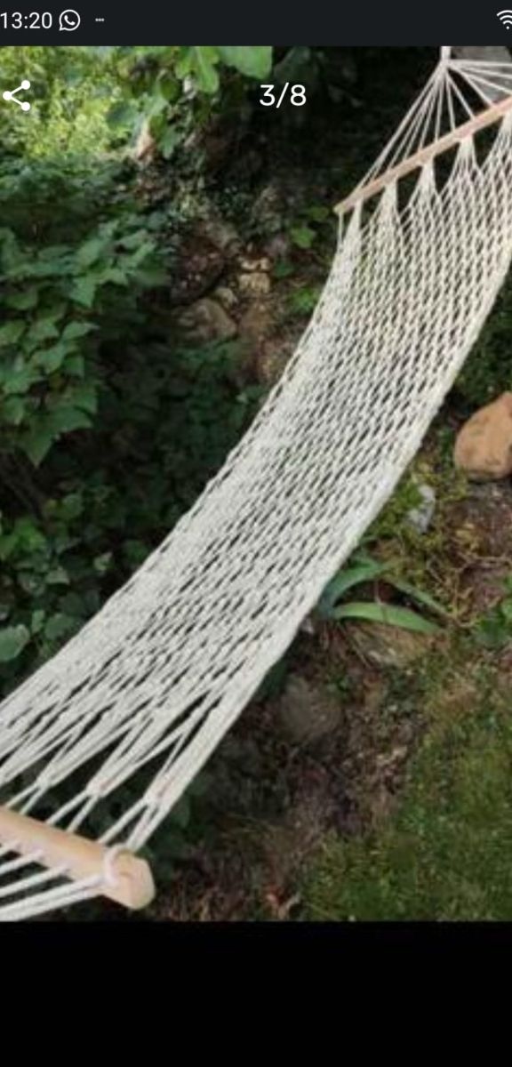 Hamaca de Algodón con refuerzos metalicos.ta