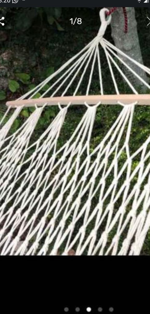 Hamaca de Algodón con refuerzos metalicos.ta