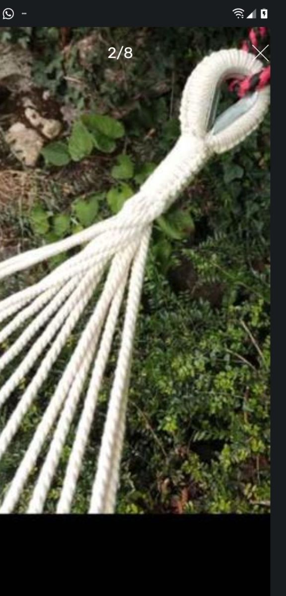 Hamaca de Algodón con refuerzos metalicos.ta