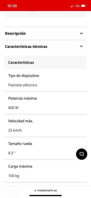 Patinete Xiaomi Scooter Pro 25kms/h 45km