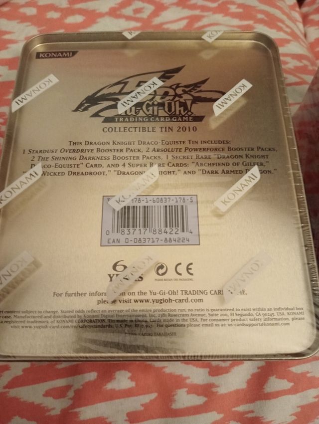 Sealed Yugioh collection tins 2010