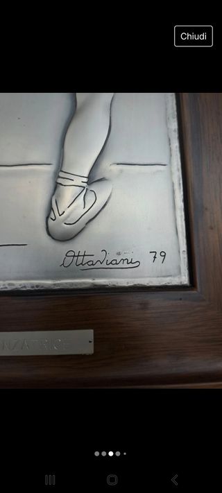 Bassorilievo ballerina piedi ottaviani