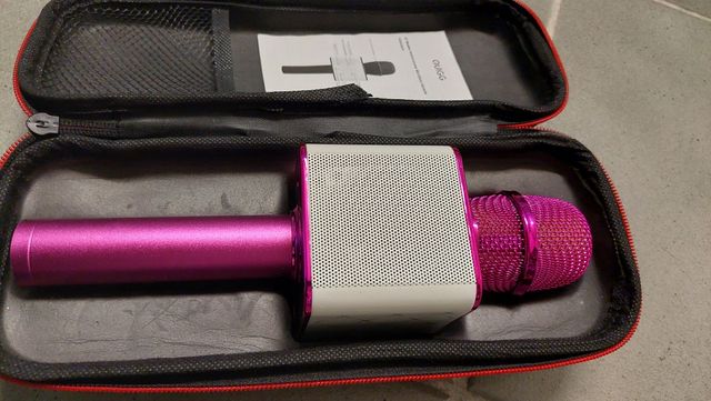 Micrófono Karaoke Bluetooth Rosa