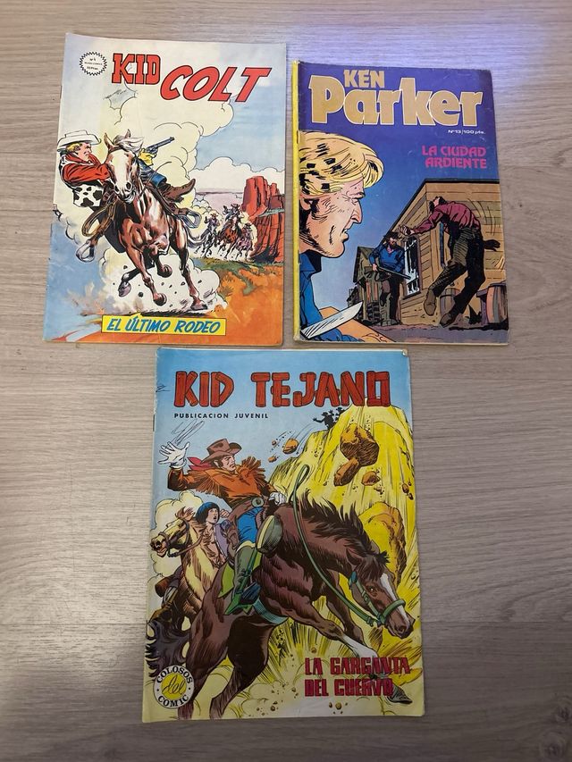 Comics kid colt, tejano y ken parker de 1980