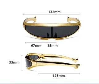 Gafas espejo. Futurista. Rave