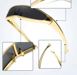 Gafas espejo. Futurista. Rave