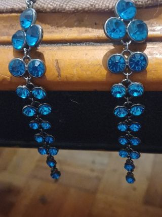 PENDIENTES VINTAGE CON DIAMANTES DE IMIT