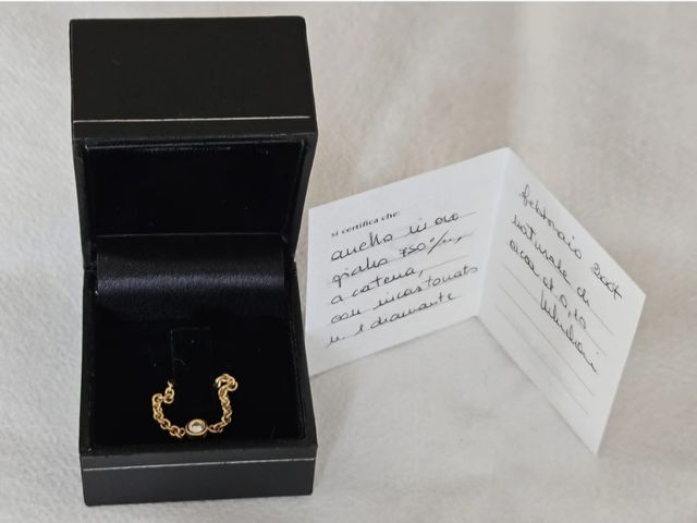 Anello a catena in Oro con Diamante