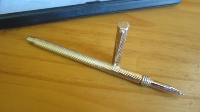 BOLIGRAFO BAÑO ORO AÑOS 60