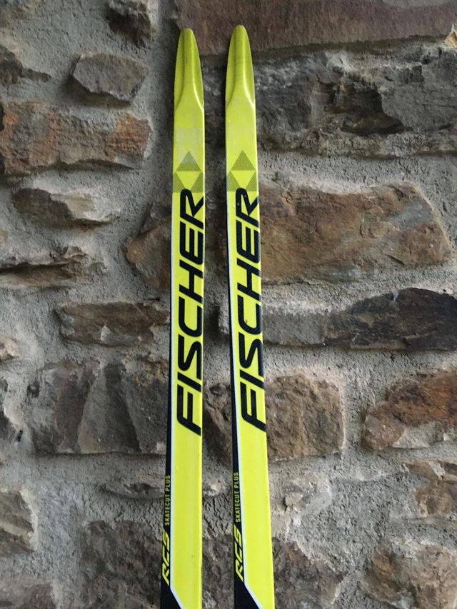 Esquí y botas de fondo skating