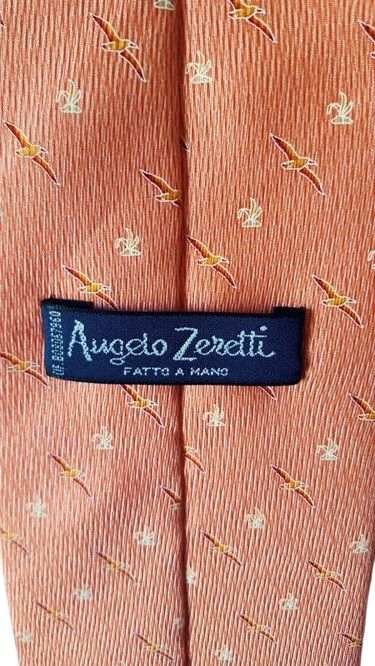 Corbata de seda naranja