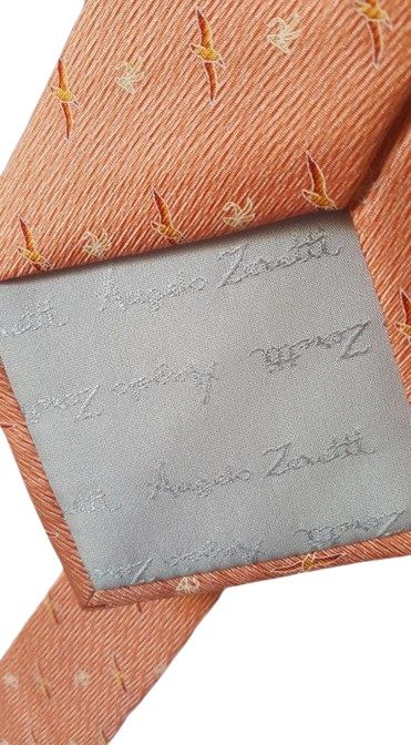 Corbata de seda naranja