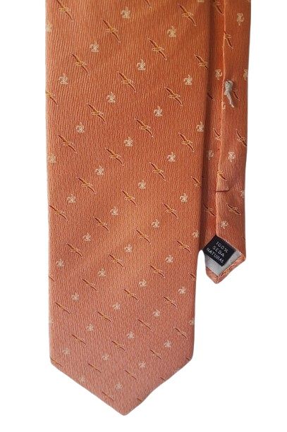 Corbata de seda naranja