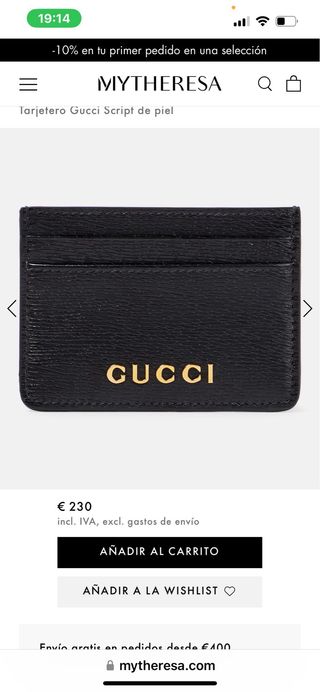 Tarjetero Gucci de Piel 