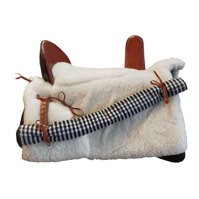 SILLA VAQUERA AMAZONA BORREGUILLO NATURAL NUEVA