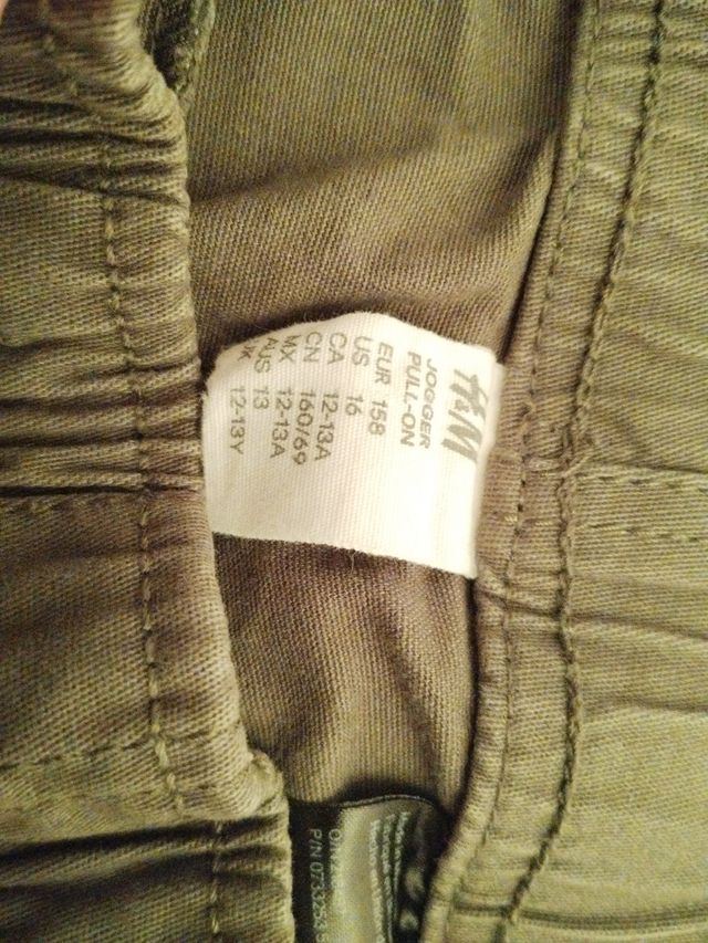 Pantalon jogger kaki talla 12-13