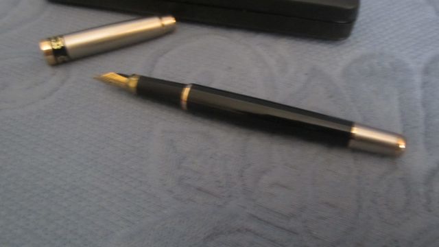 PLUMA BAÑO ORO AÑOS 50 ALEMANA