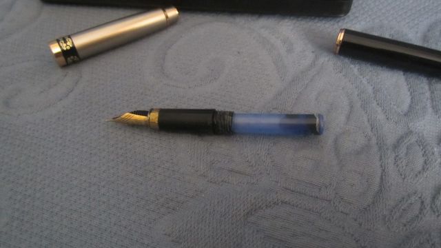 PLUMA BAÑO ORO AÑOS 50 ALEMANA