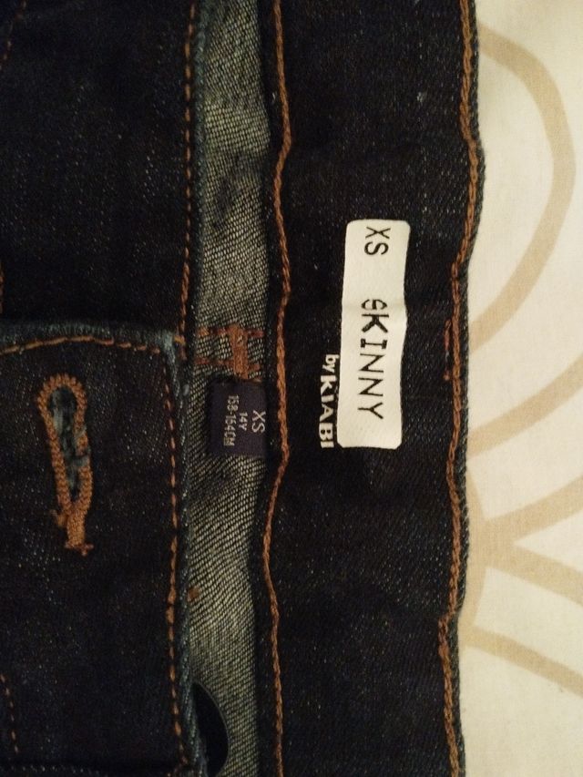 Pantalon vaquero skinny azul oscuro XS