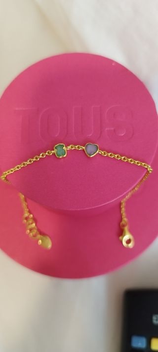 Pulsera Tous plata bañada en oro