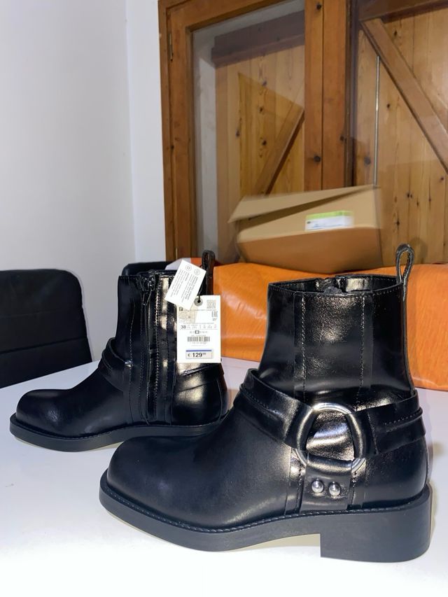 Botines de piel Zara talla 38