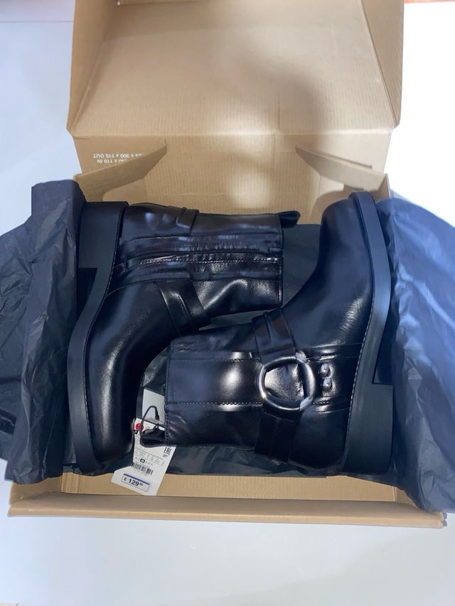 Botines de piel Zara talla 38