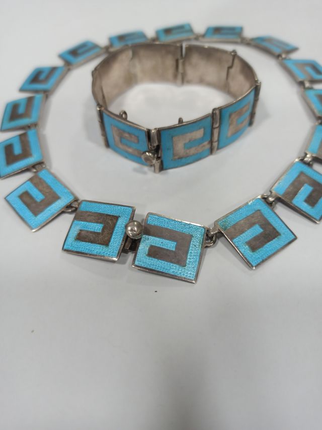 Gargantilla y pulsera de plata 925