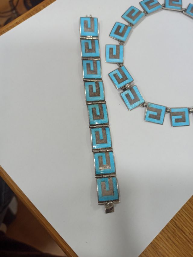 Gargantilla y pulsera de plata 925