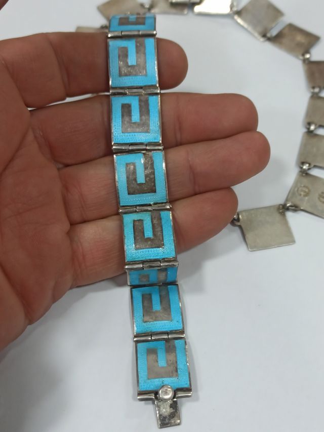 Gargantilla y pulsera de plata 925