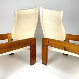 Coppia di poltrone razionaliste, anni '70 circa