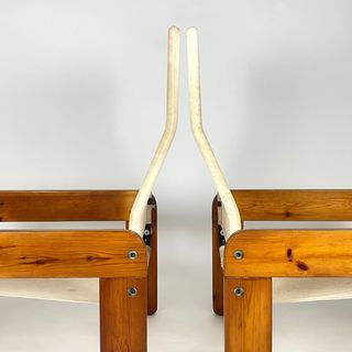 Coppia di poltrone razionaliste, anni '70 circa