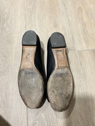 Bailarinas Carolina Herrera negras de piel T37