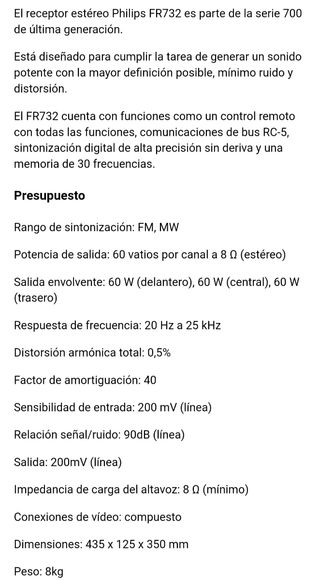 60W AMPLIFICADOR y RADIO HIFI VINTAGE