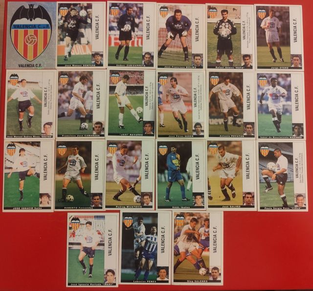 21 Cromos Valencia Liga 95-96 Panini
