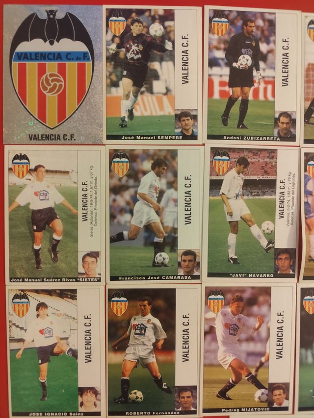 21 Cromos Valencia Liga 95-96 Panini
