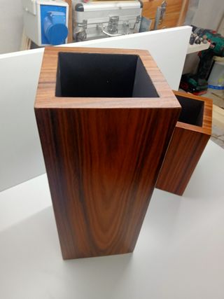 2 vasi in legno di palissandro