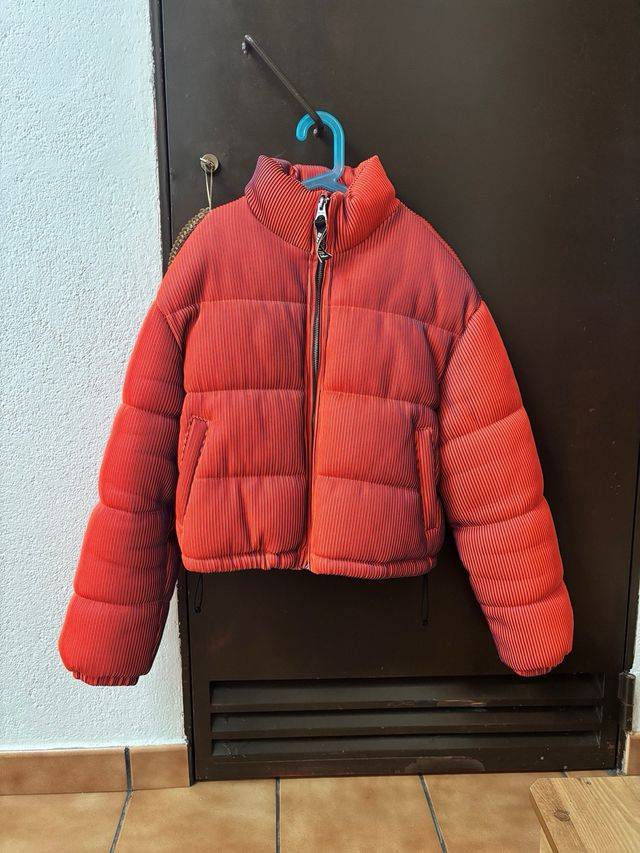 Abrigo naranja/morado