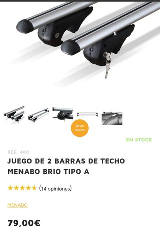Barras techo Menabo Brio