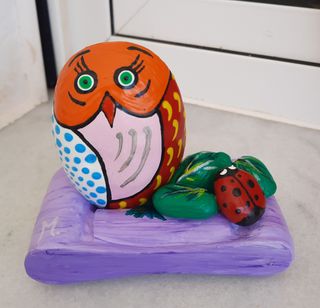 Cuadros hecho a mano, piedras, ramitas 