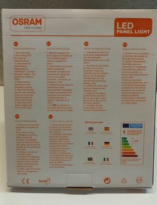 Placa LED 20W Cuadrada Superslim 215mm