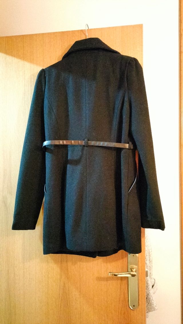 Abrigo de paño Bershka