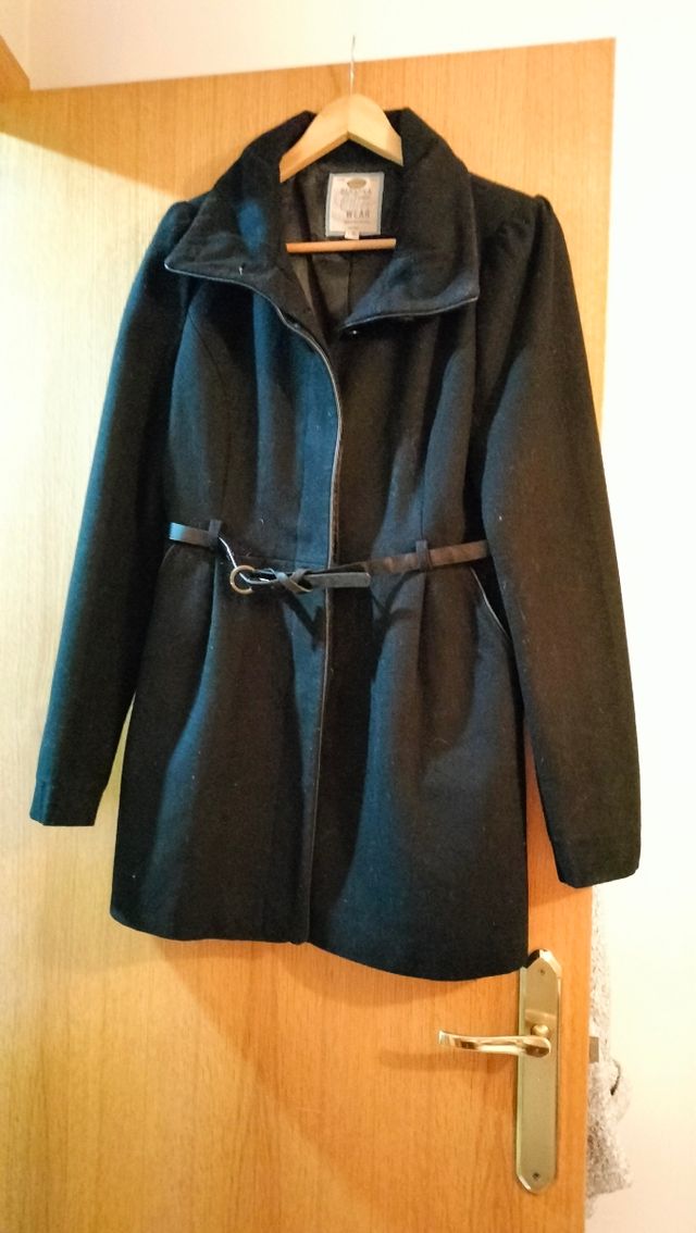 Abrigo de paño Bershka