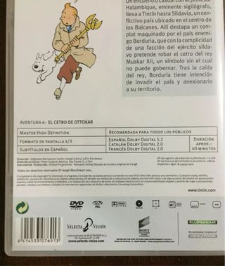 TINTIN EL CETRO DE OTTOKAR DVD ANIMACION