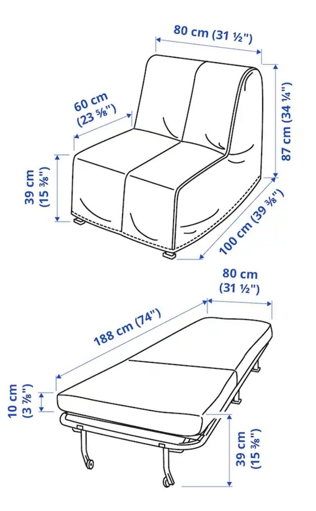 Poltrona letto Ikea LYCKSELE LÖVÅS