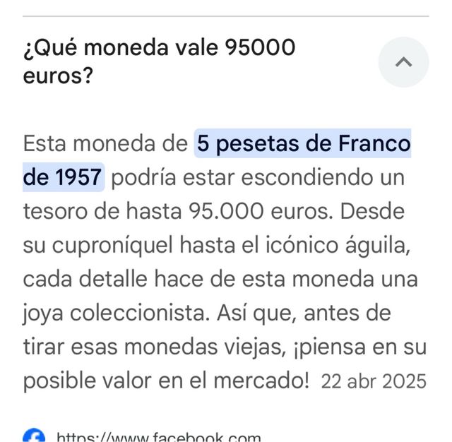 Moneda busto de franco