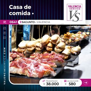0641 - MARAVILLOSA CASA DE COMIDA EN SAGUNTO