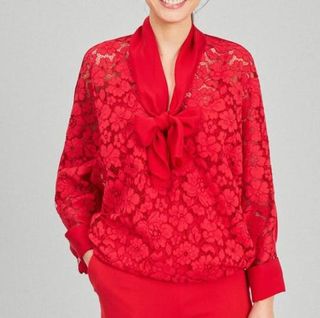 Blusa encaje Carolina Herrera