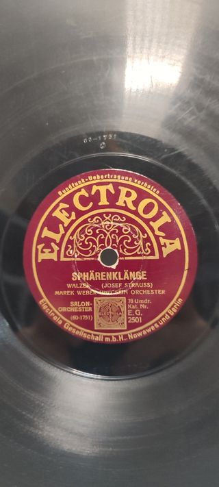 Disco pizarra 78rpm.