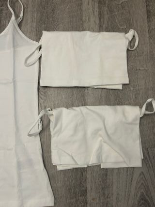 Camiseta Interior Ajustada de Punto con Cuello de